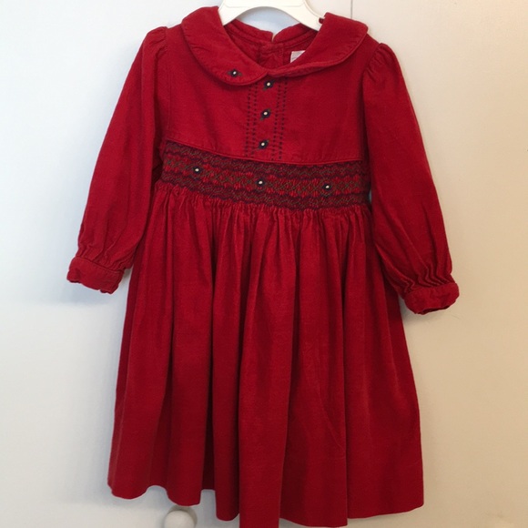 Other - Sweet Smocked Embroidered corduroy Dress